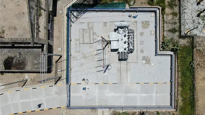 edificación de subestación eléctrica realizada en concreto reforzado